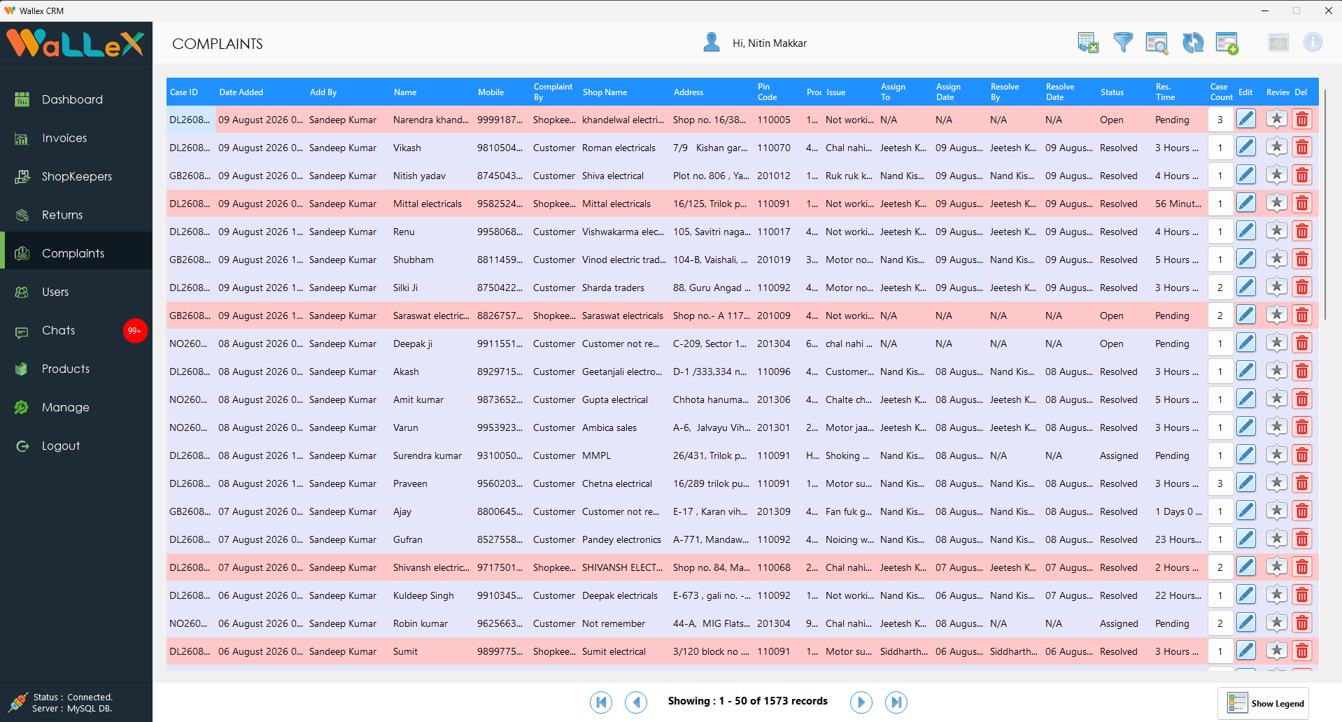 CRM Dashboard Preview